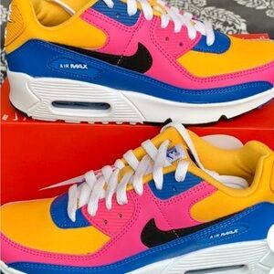 Nike Kids Air Max Sneakers - Pink, Blue, Yellow